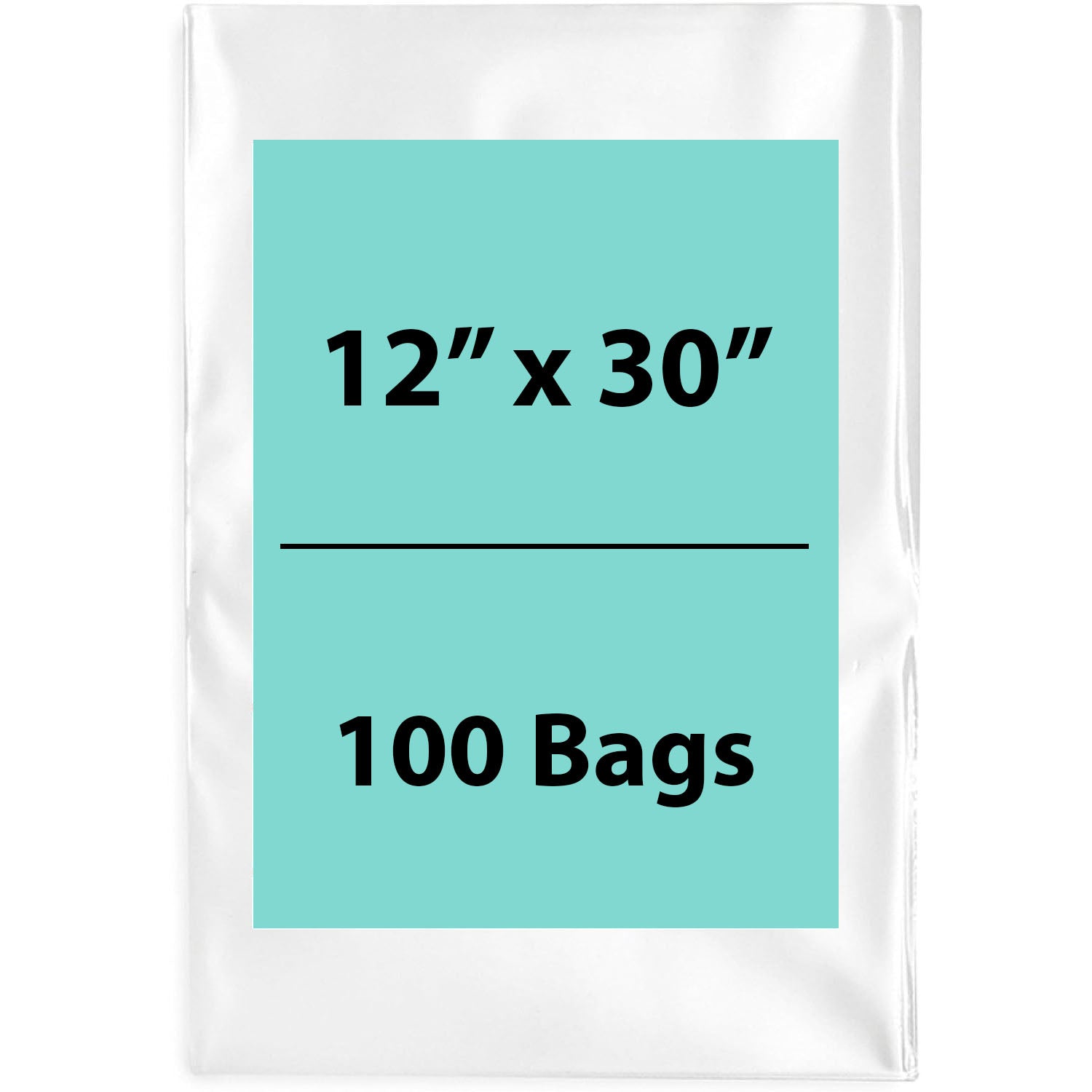 Clear Poly Bags 2 Mil Size: 12 inch (width) X 30 inch (Height) Pack of 100 Bags