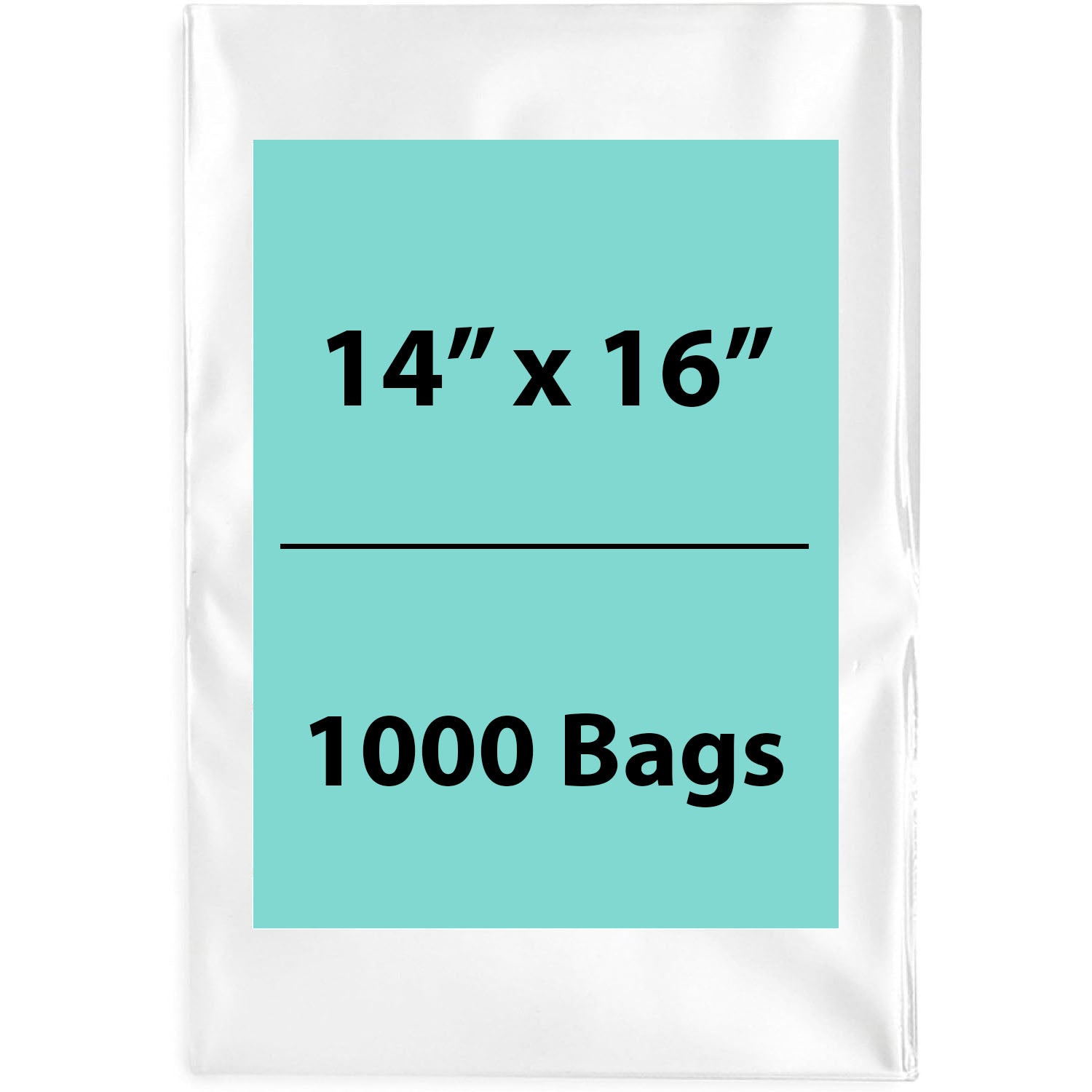 Clear Poly Bags 2 Mil Size: 14 inch (width) X 16 inch (Height) Pack of 1000 Bags