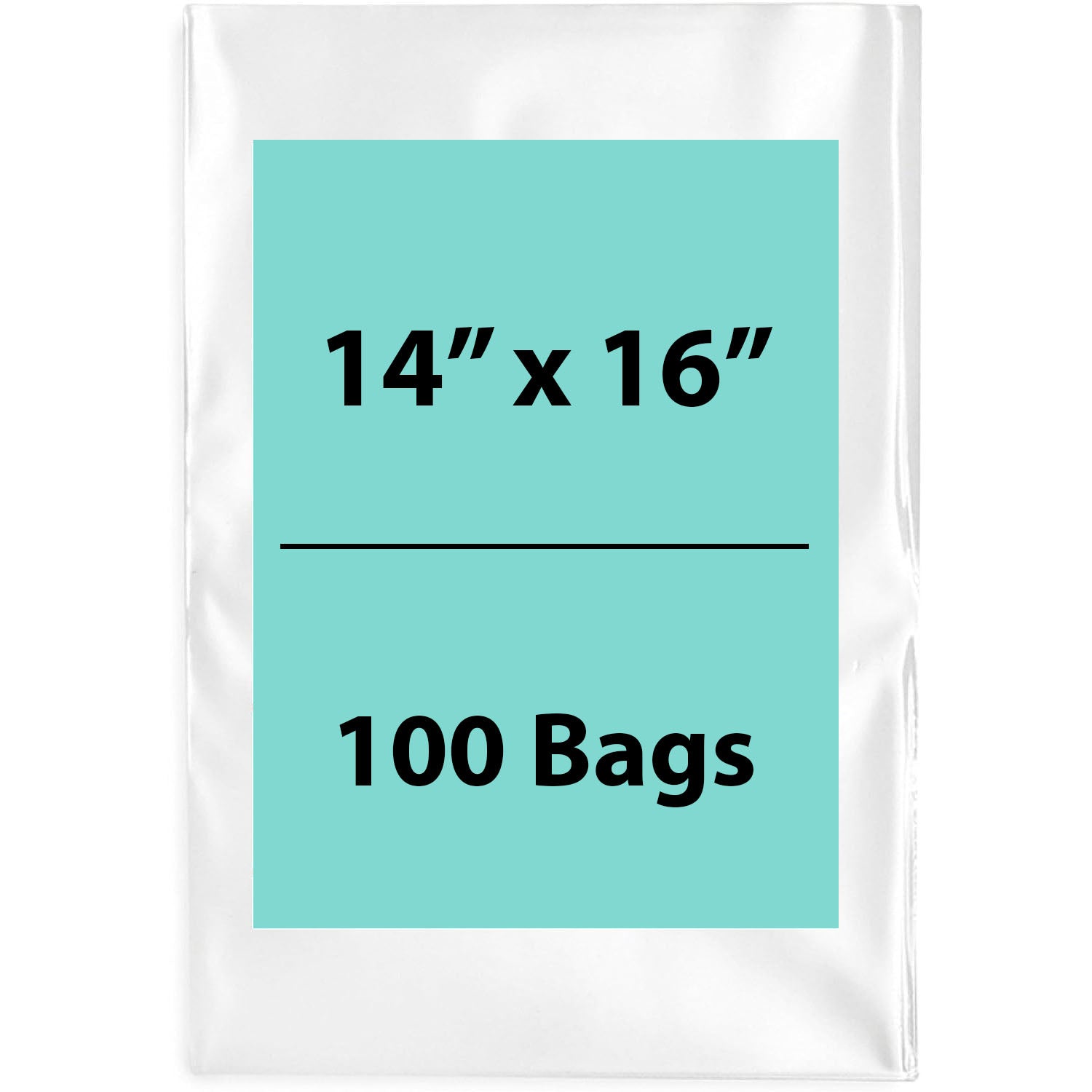 Clear Poly Bags 2 Mil Size: 14 inch (width) X 16 inch (Height) Pack of 100 Bags