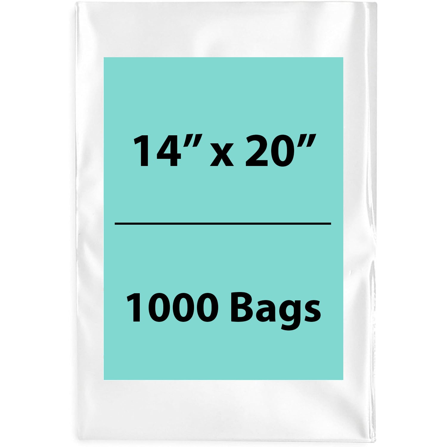 Clear Poly Bags 2 Mil Size: 14 inch (width) X 20 inch (Height) Pack of 1000 Bags
