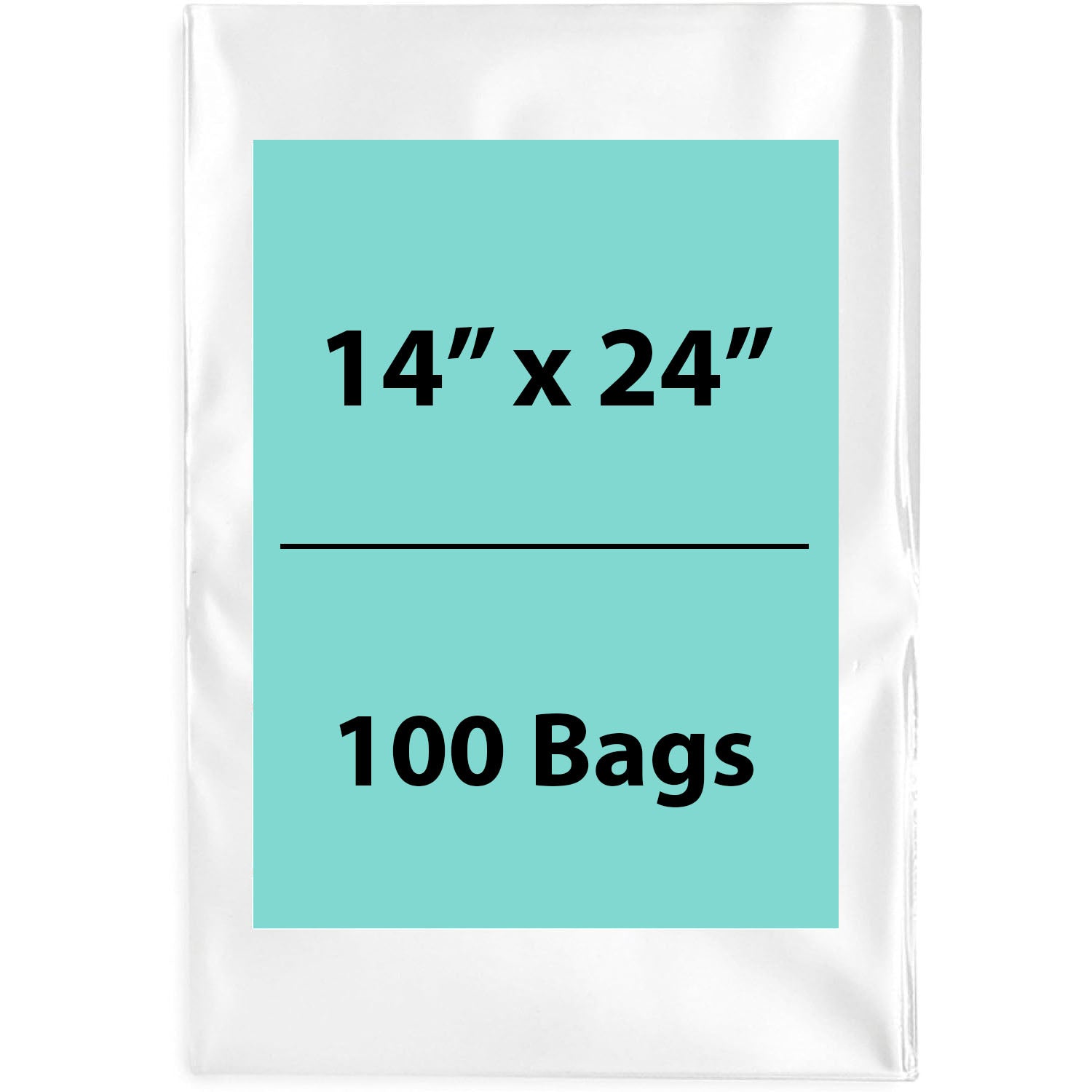Clear Poly Bags 2 Mil Size: 14 inch (width) X 24 inch (Height) Pack of 100 Bags