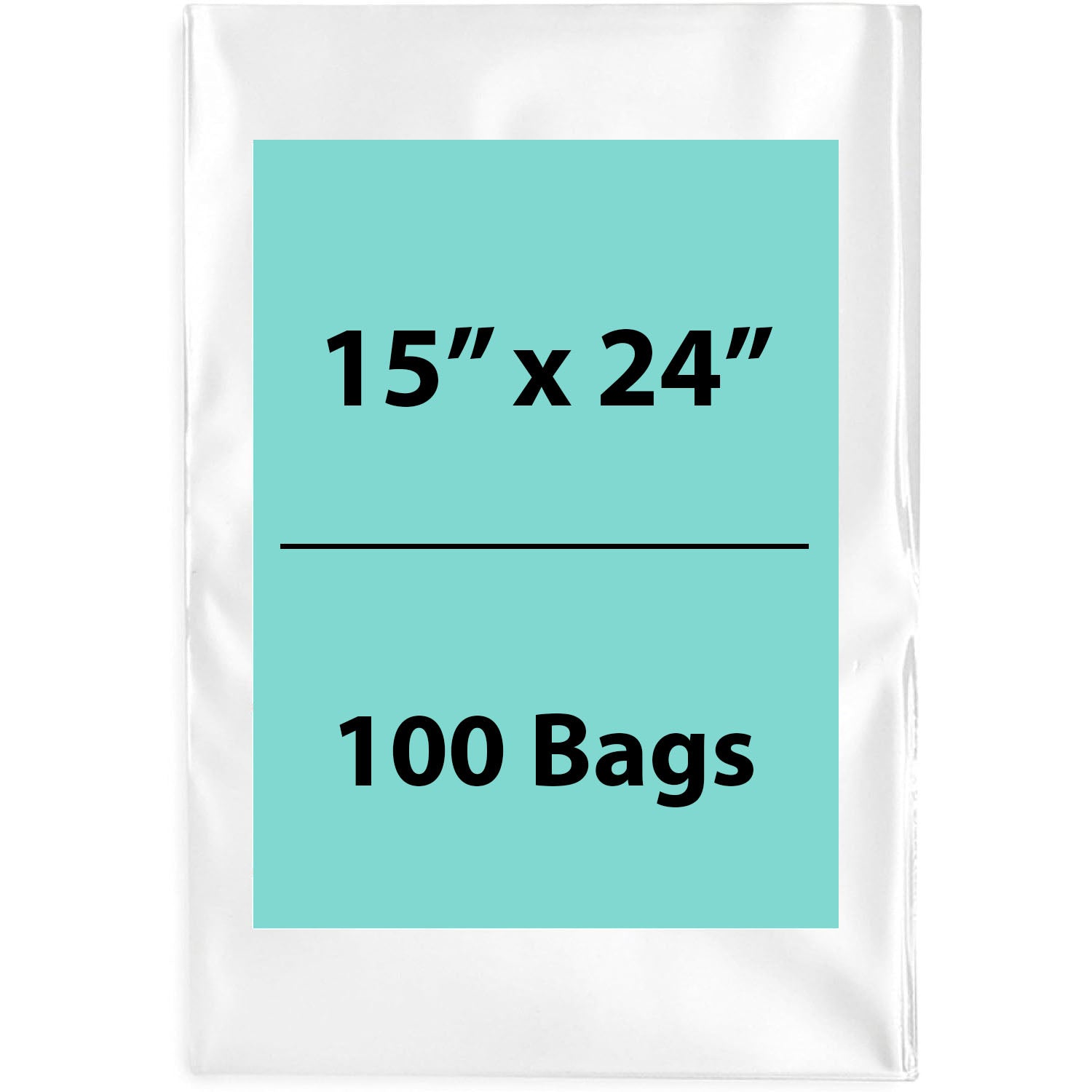 Clear Poly Bags 2 Mil Size: 15 inch (width) X 24 inch (Height) Pack of 100 Bags