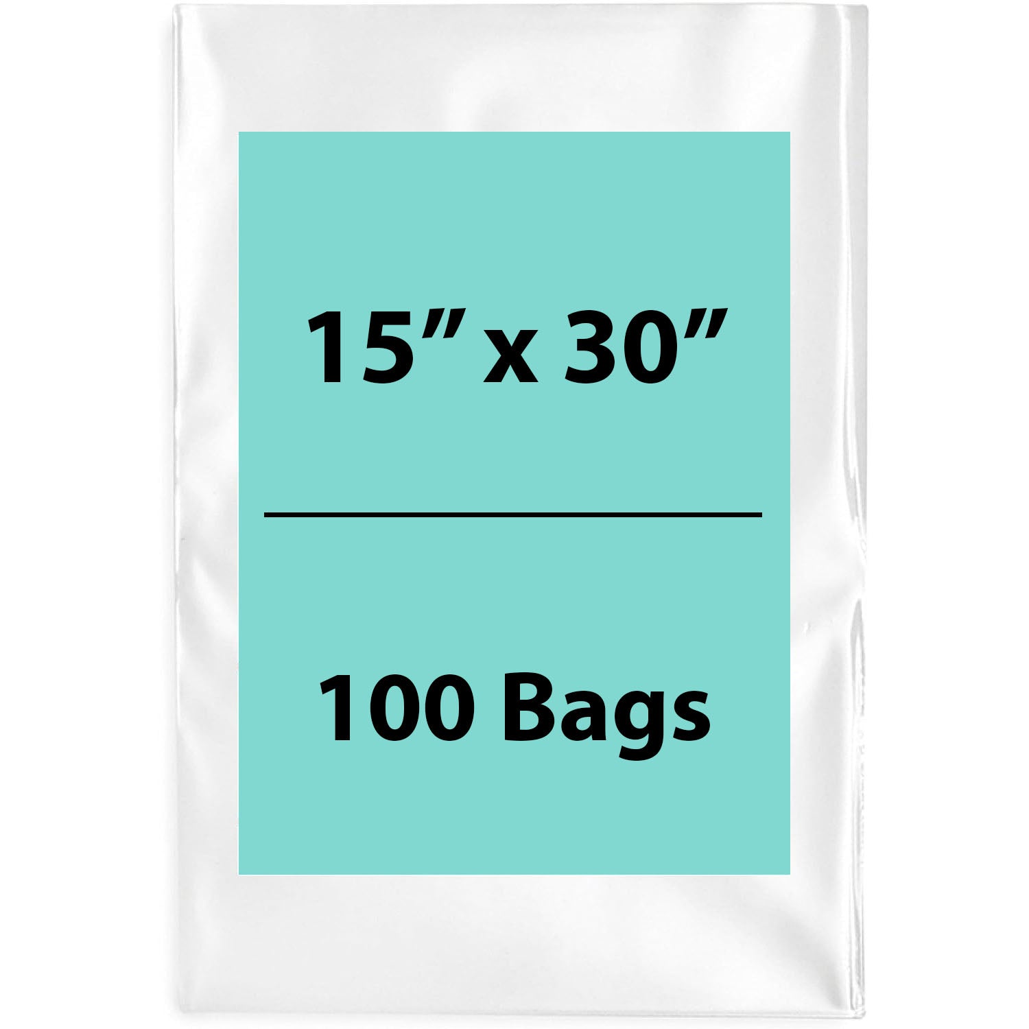 Clear Poly Bags 2 Mil Size: 15 inch (width) X 30 inch (Height) Pack of 100 Bags