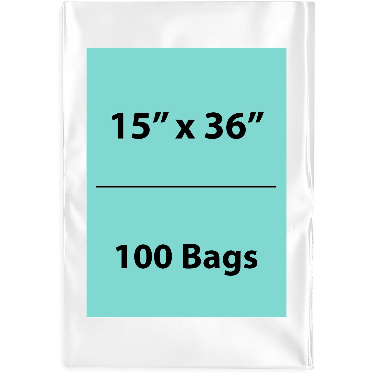 Clear Poly Bags 2 Mil Size: 15 inch (width) X 36 inch (Height) Pack of 100 Bags