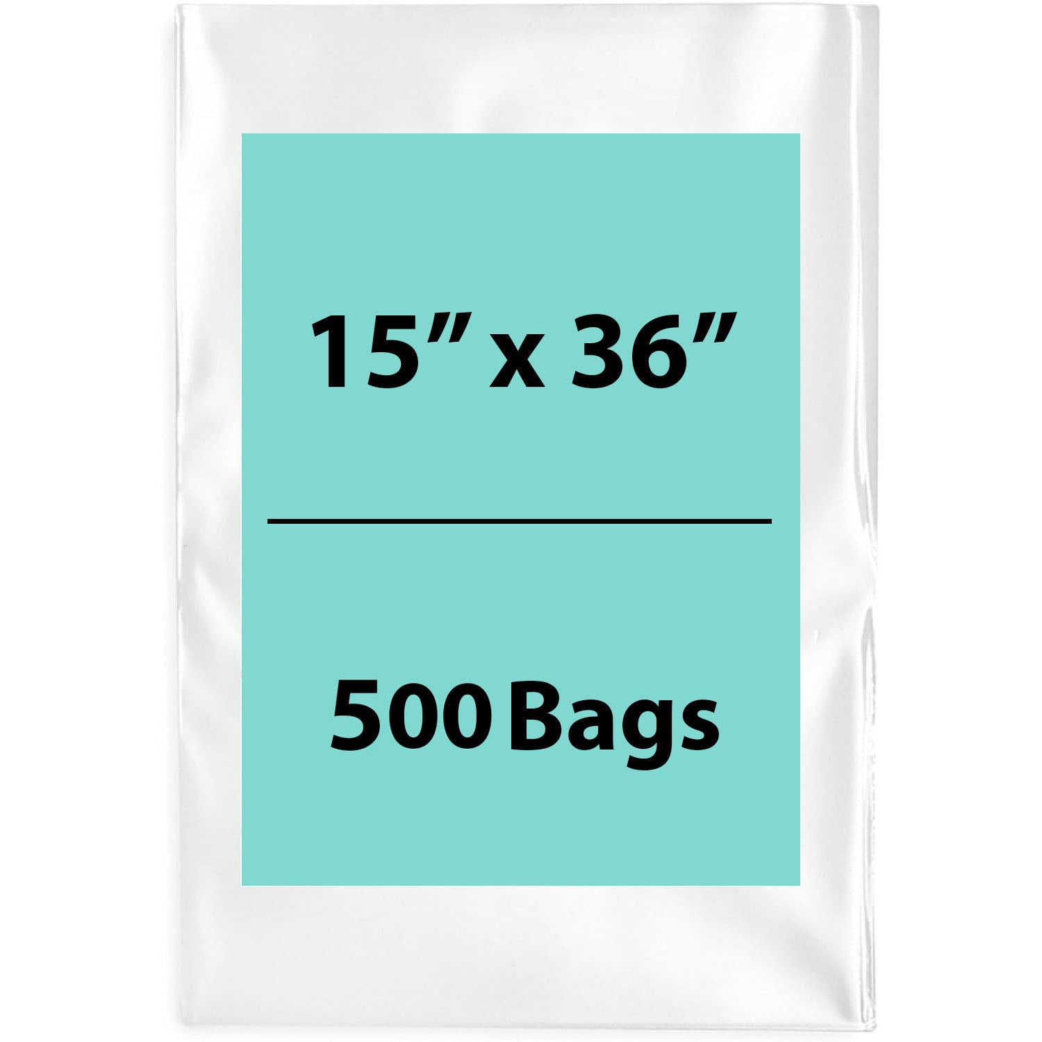 LDPE 2Mil Clear Poly Bags 15X36 inches 500 Bags
