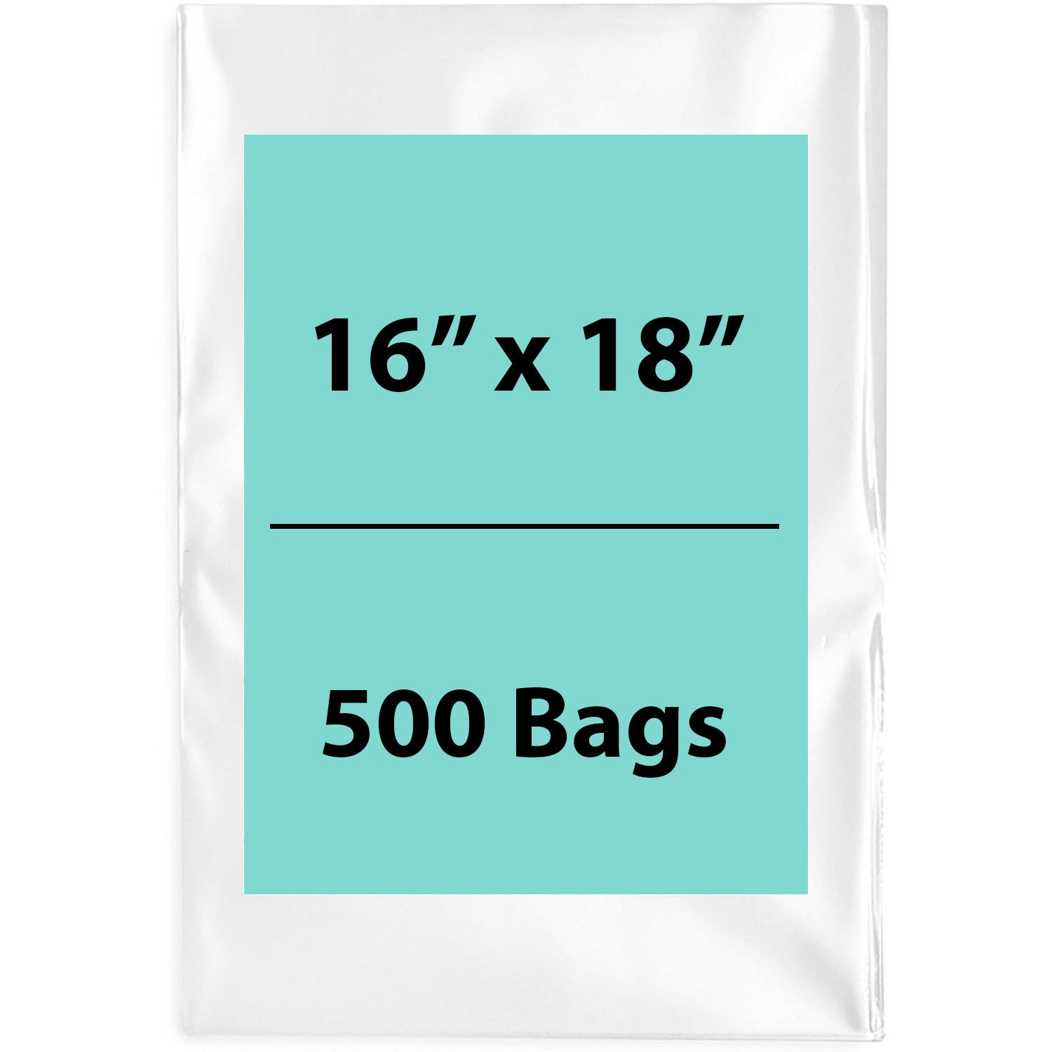 Clear Poly Bags 2 Mil Size: 16 inch (width) X 18 inch (Height) Pack of 500 Bags