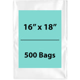 Clear Poly Bags 2 Mil Size: 16 inch (width) X 18 inch (Height) Pack of 500 Bags