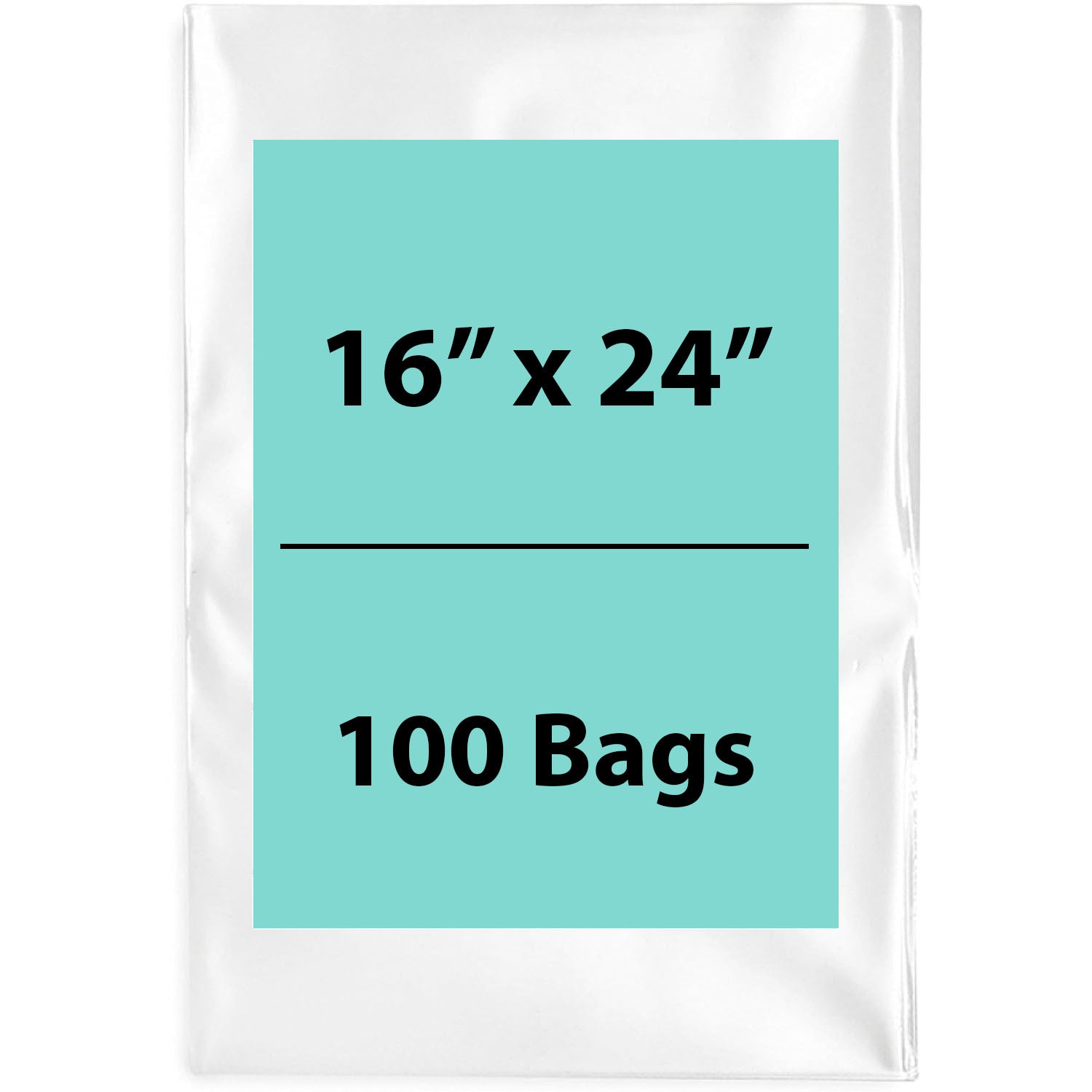 Clear Poly Bags 2 Mil Size: 16 inch (width) X 24 inch (Height) Pack of 100 Bags