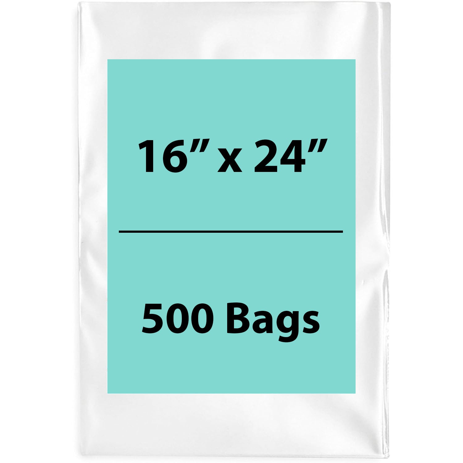 Clear Poly Bags 2 Mil Size: 16 inch (width) X 24 inch (Height) Pack of 500 Bags