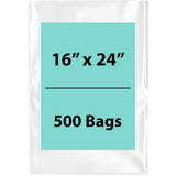 Clear Poly Bags 2 Mil Size: 16 inch (width) X 24 inch (Height) Pack of 500 Bags