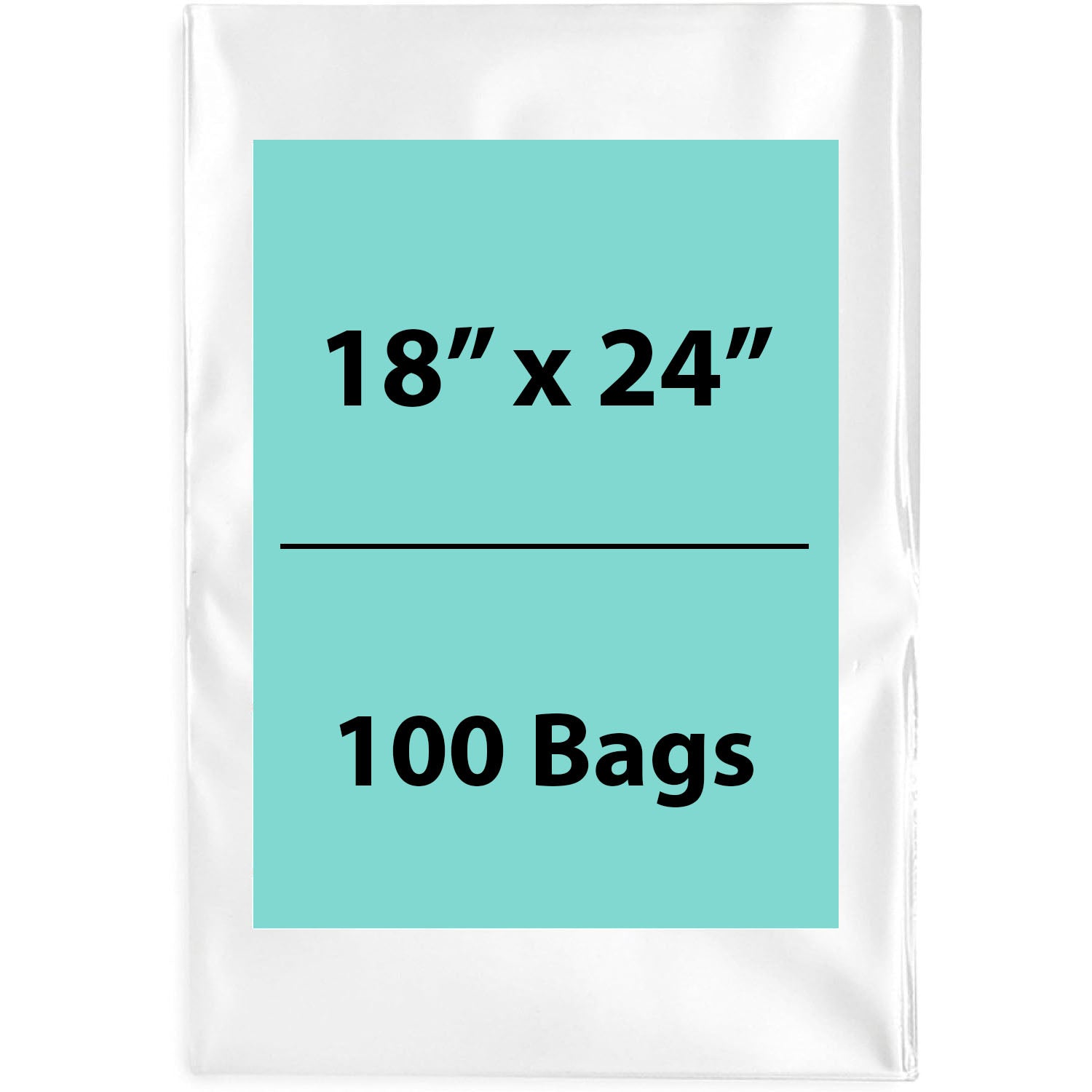 Clear Poly Bags 2 Mil Size: 18 inch (width) X 24 inch (Height) Pack 100 Bags
