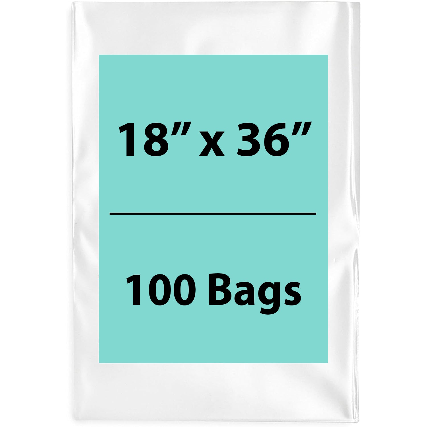 Clear Poly Bags 2 Mil Size: 18 inch (width) X 36 inch (Height) Pack of 100 Bags