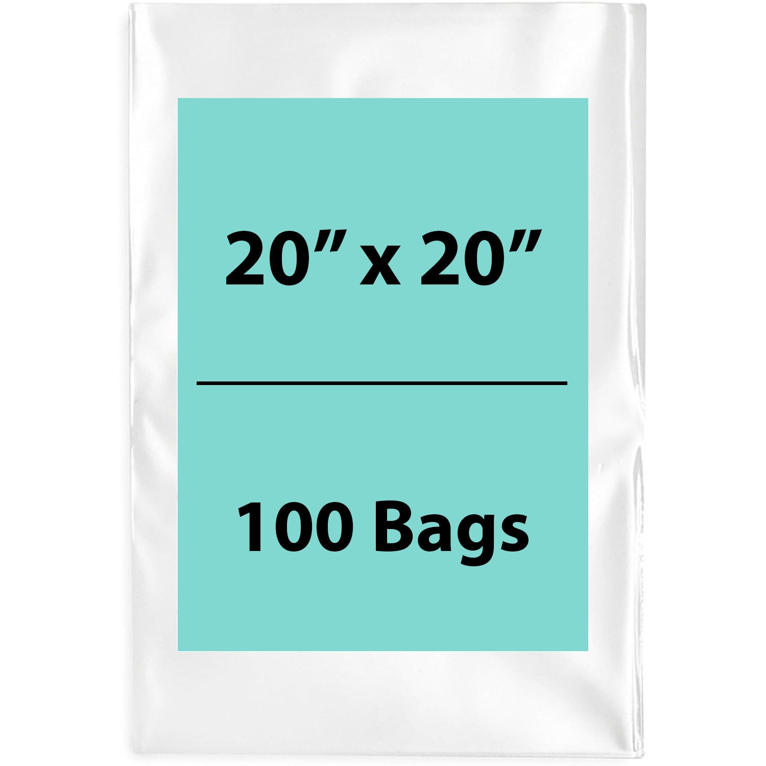 Clear Poly Bags 2 Mil Size: 20 inch (width) X 20 inch (Height) Pack of 100 Bags