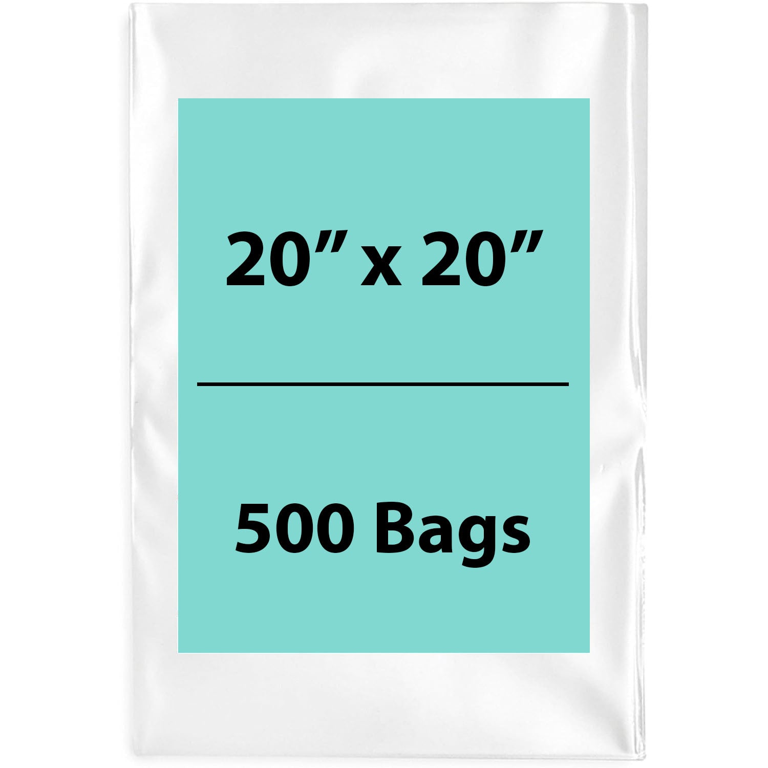 Clear Poly Bags 2 Mil Size: 20 inch (width) X 20 inch (Height) Pack of 500 Bags