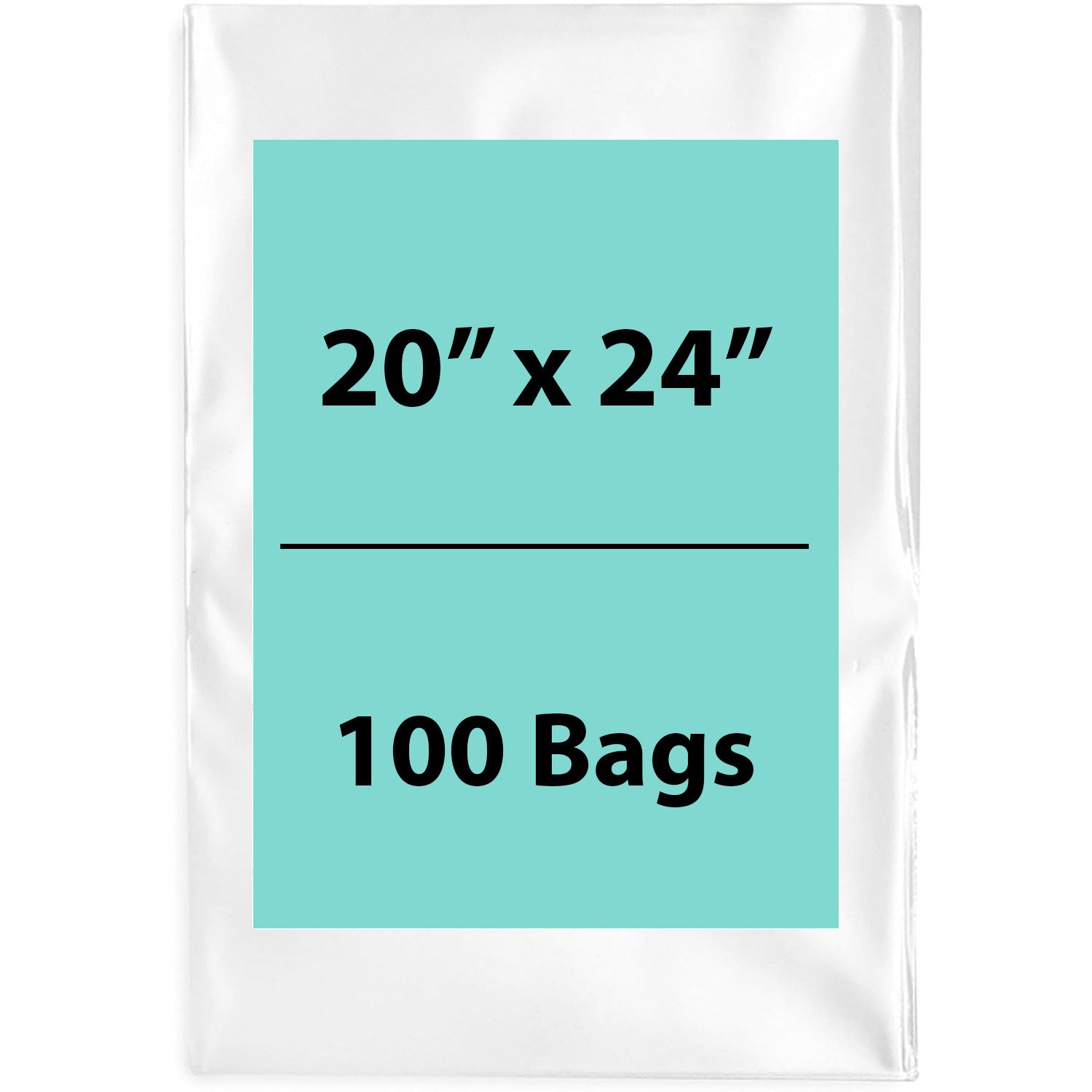 Clear Poly Bags 2 Mil Size: 20 inch (width) X 24 inch (Height) Pack of 100 Bags
