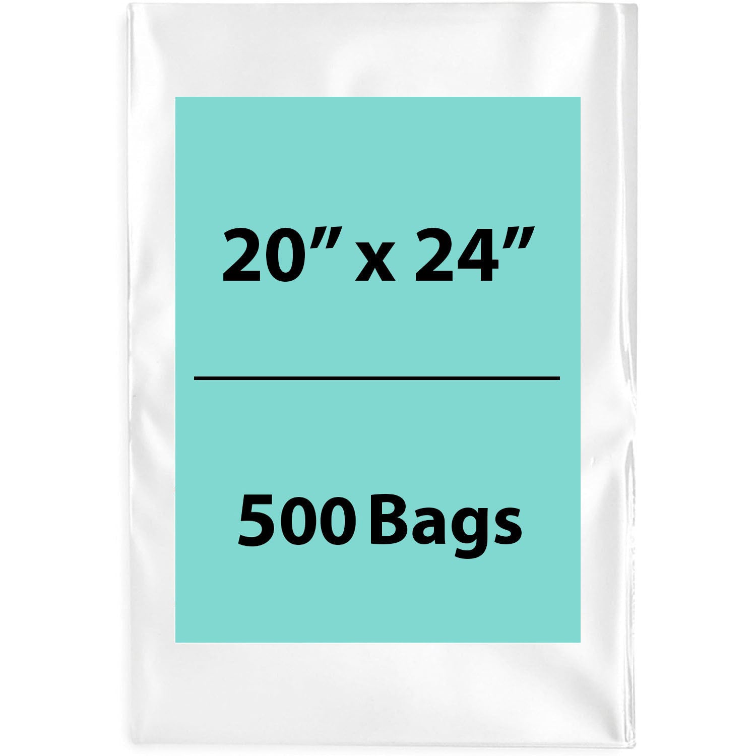 LDPE 2Mil Clear Poly Bags 20X24 inches 500 Bags