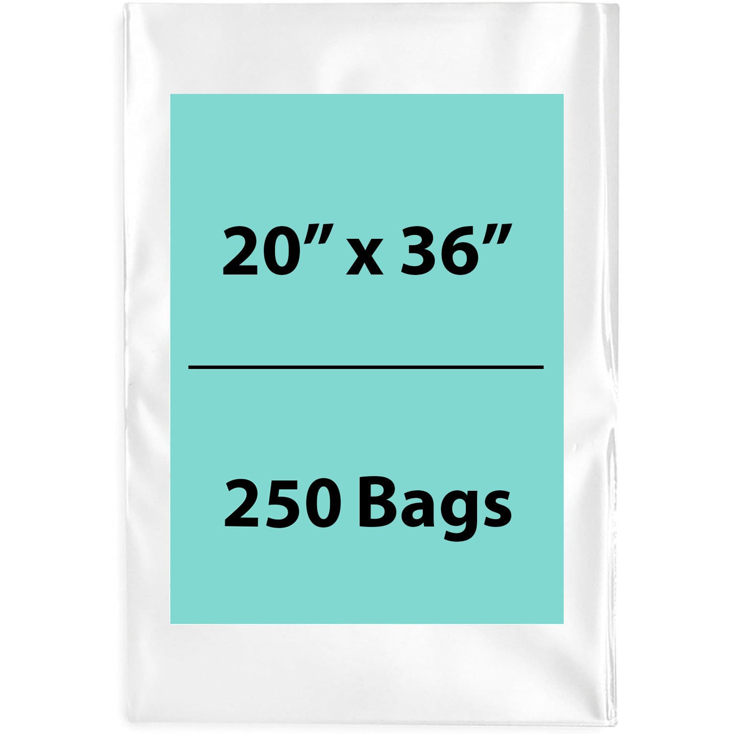 LDPE 2Mil Clear Poly Bags 20X36 inches 250 Bags