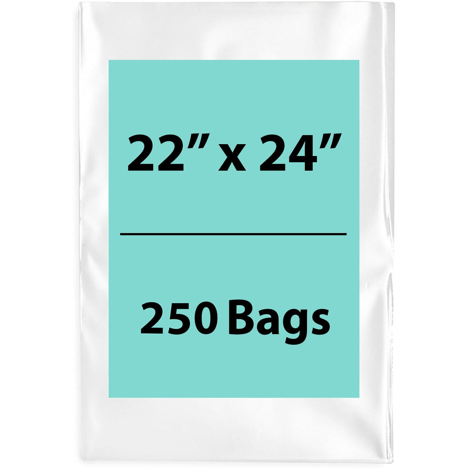 LDPE 2Mil Clear Poly Bags 22X24 inches 250 Bags