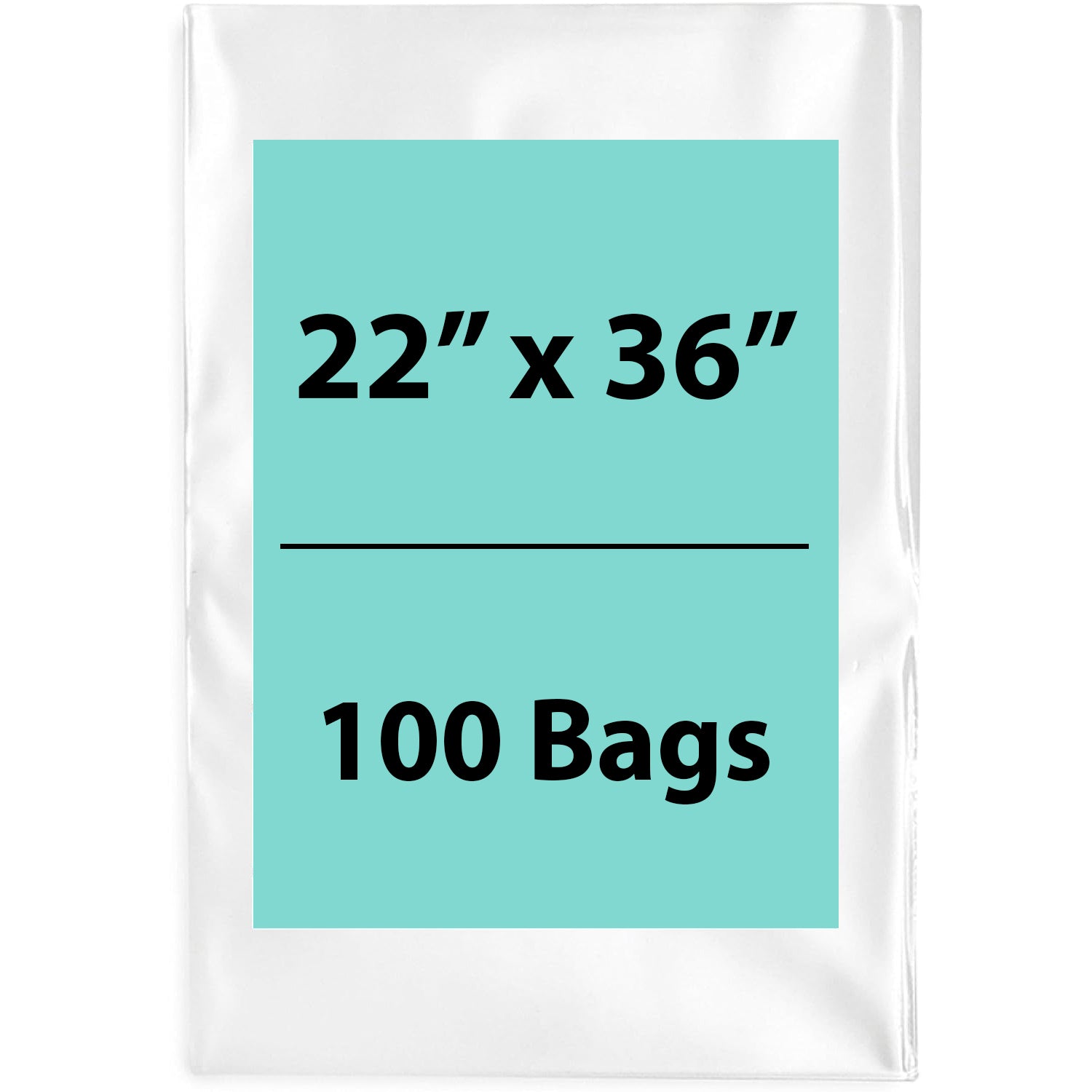 Clear Poly Bags 2 Mil Size: 22 inch (width) X 36 inch (Height) Pack of 100 Bags