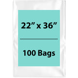 Clear Poly Bags 2 Mil Size: 22 inch (width) X 36 inch (Height) Pack of 100 Bags