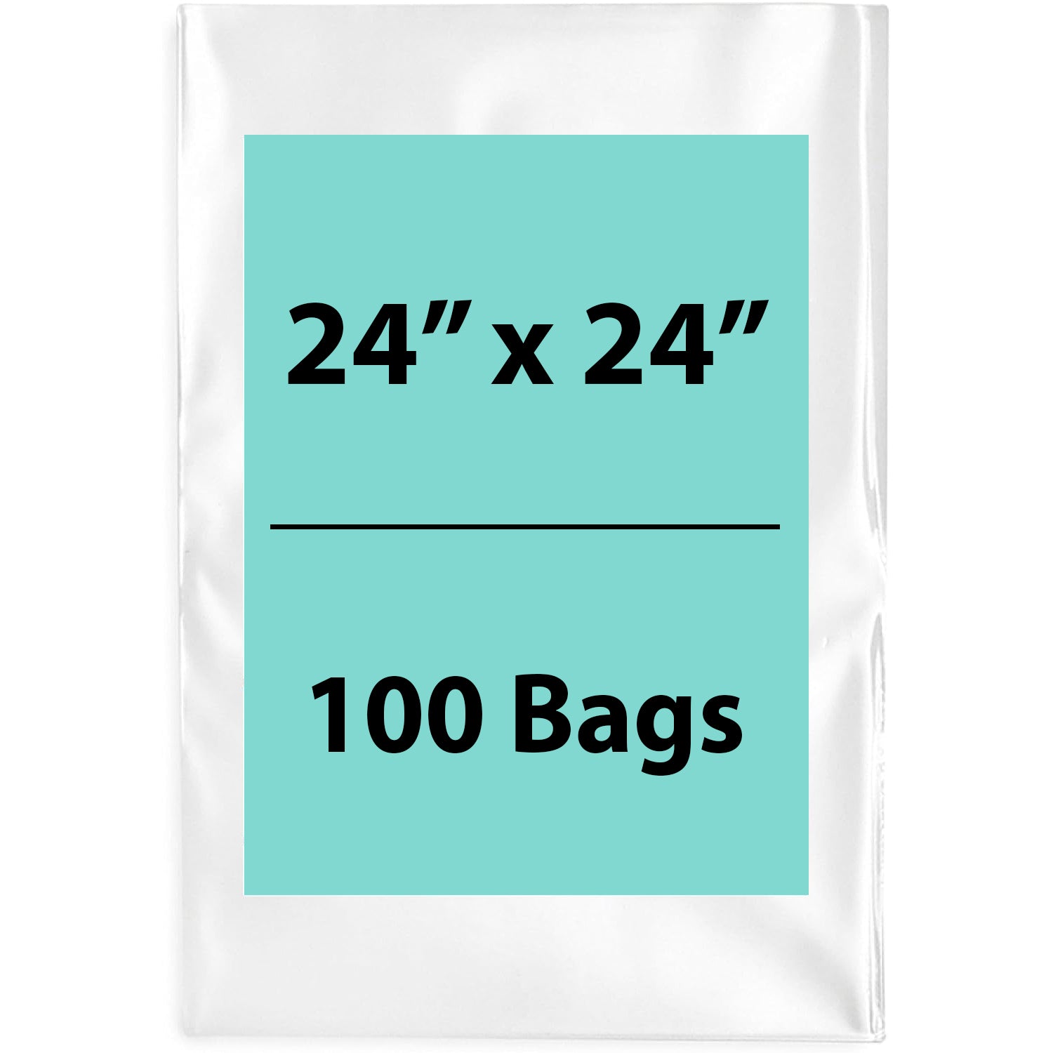 Clear Poly Bags 2 Mil Size: 24 inch (width) X 24 inch (Height) Pack of 100 Bags
