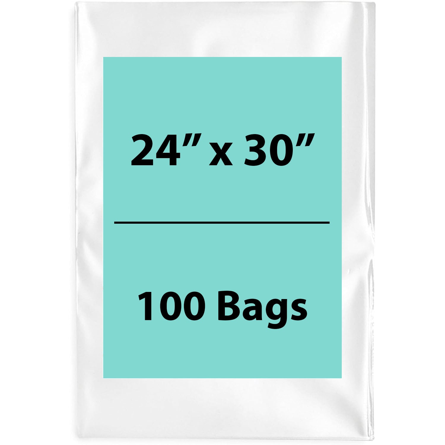 Clear Poly Bags 2 Mil size: 24 inch (width) X 30 inch (Height) Pack of 100 Bags