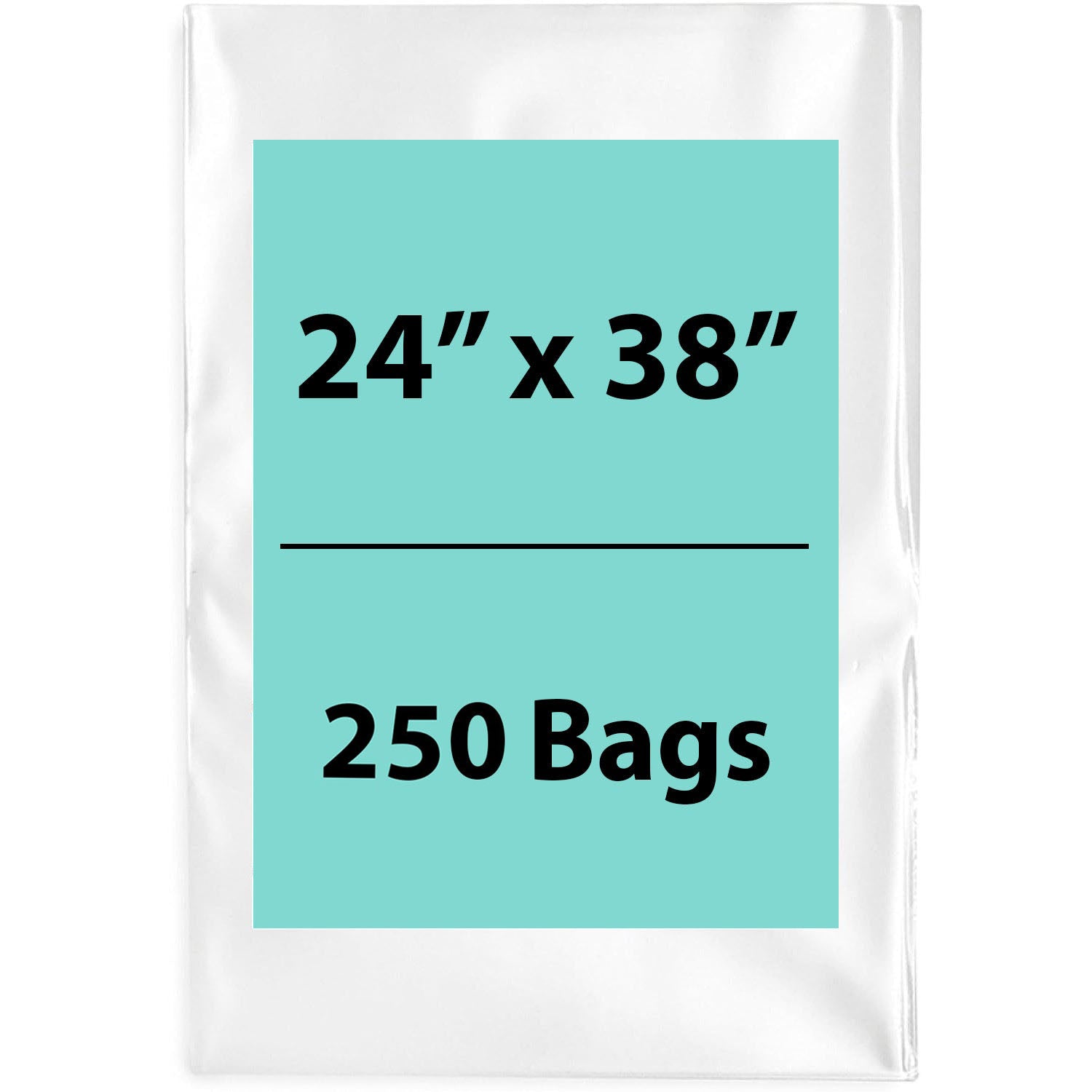 LDPE 2Mil Clear Poly Bags 24X38 inches 250 Bags