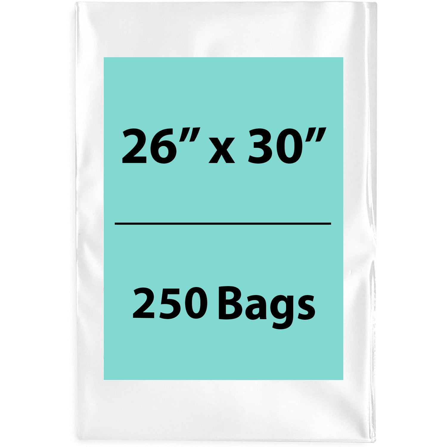 LDPE 2Mil Clear Poly Bags 26X30 inches 250 Bags