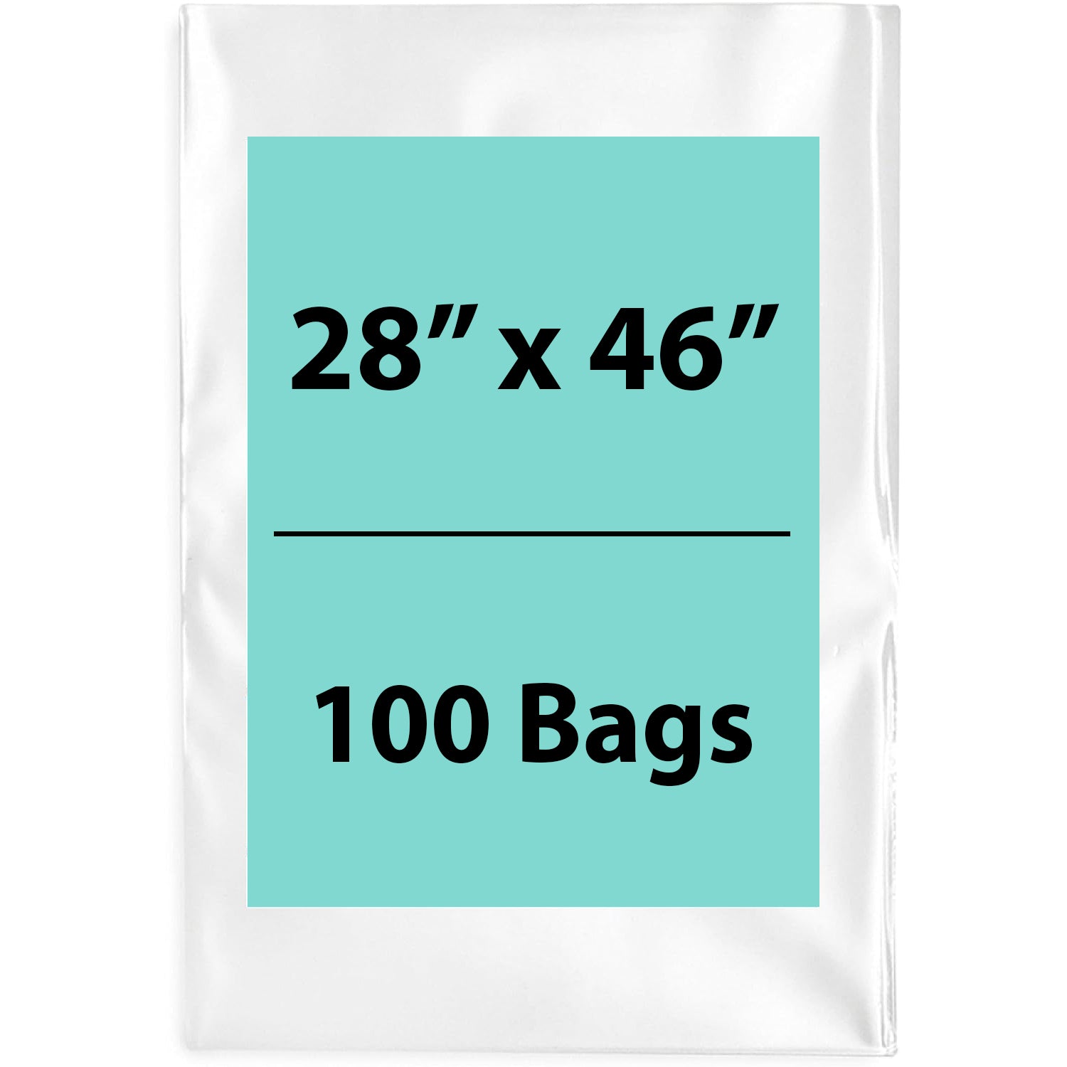Clear Poly Bags 2 Mil size: 28 inch (width) X 46 inch (Height) Pack of 100 Bags