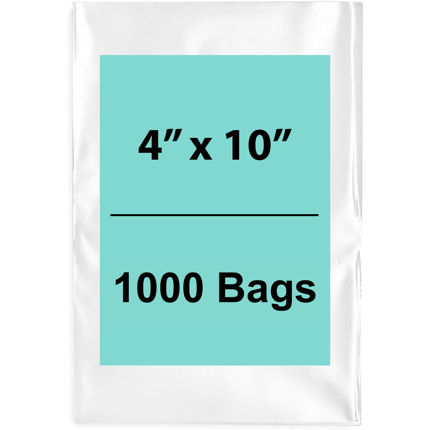 Clear Poly Bags 4"X10" 1.5 Mil 1000 Bags