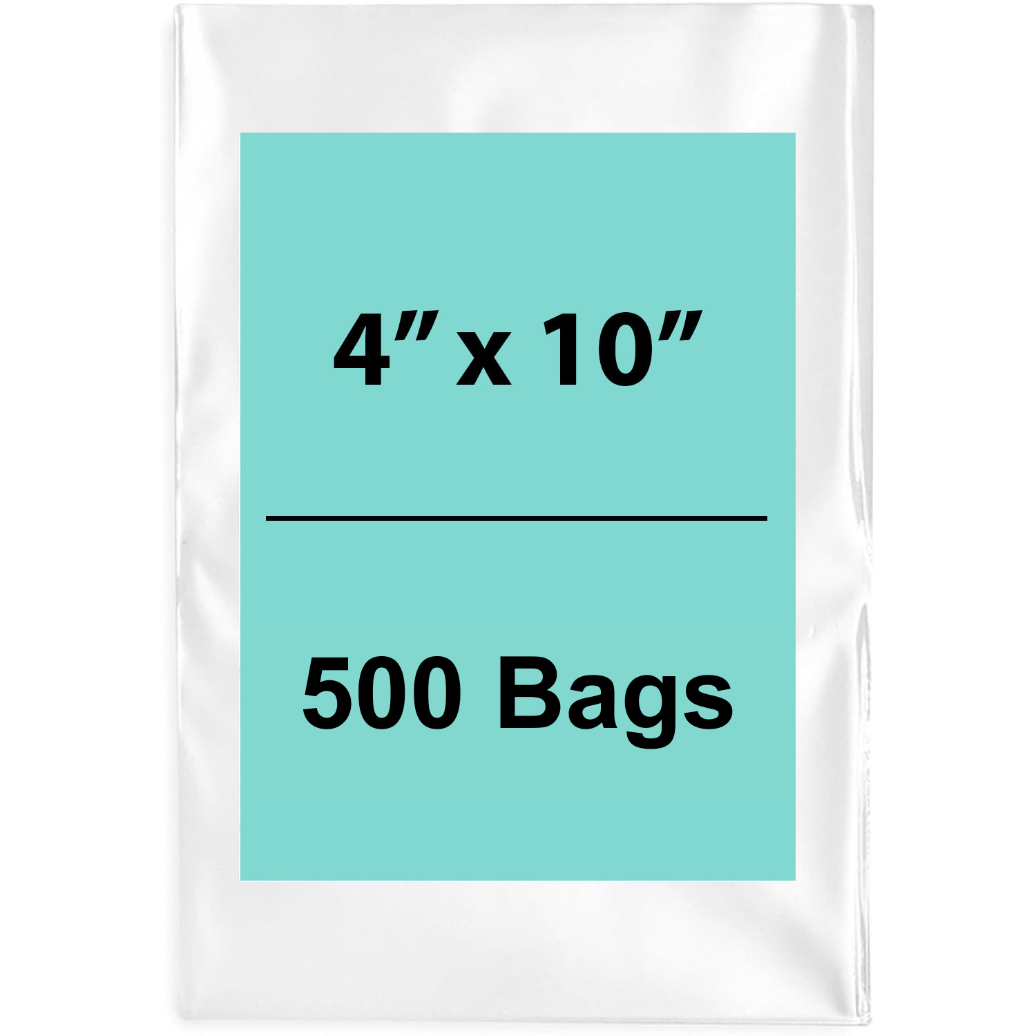 Clear Poly Bags 4"X10" 1.5 Mil 500 Bags