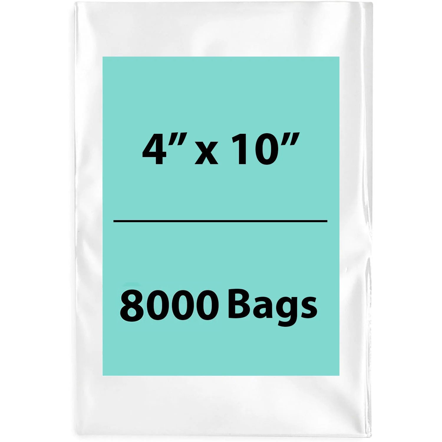 LDPE Clear Poly Bags 4X10 inches 8000 Bags