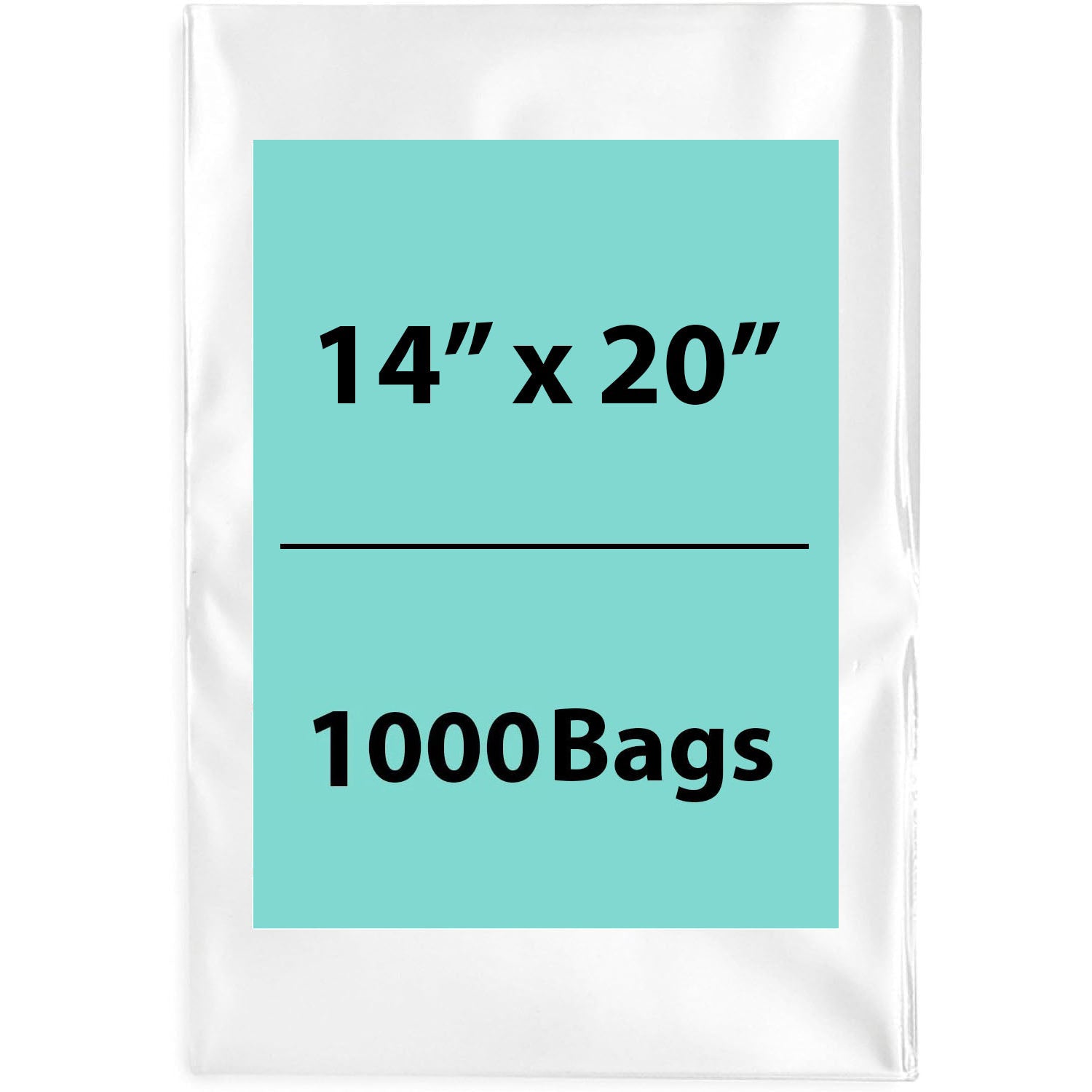 LDPE 3Mil Clear Poly Bags 14X20 inches 1000 Bags