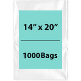 LDPE 3Mil Clear Poly Bags 14X20 inches 1000 Bags