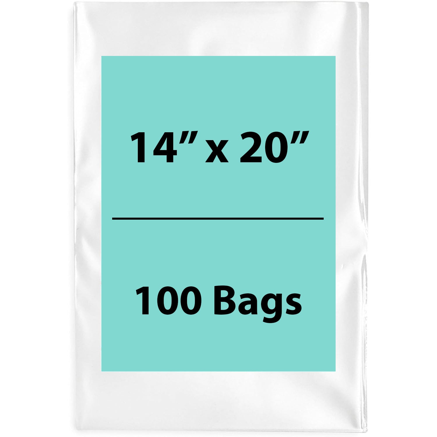Clear Poly Bags 3 Mil Size: 14 inch (width) X 20 inch (Height) Pack of 100 Bags