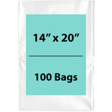Clear Poly Bags 3 Mil Size: 14 inch (width) X 20 inch (Height) Pack of 100 Bags