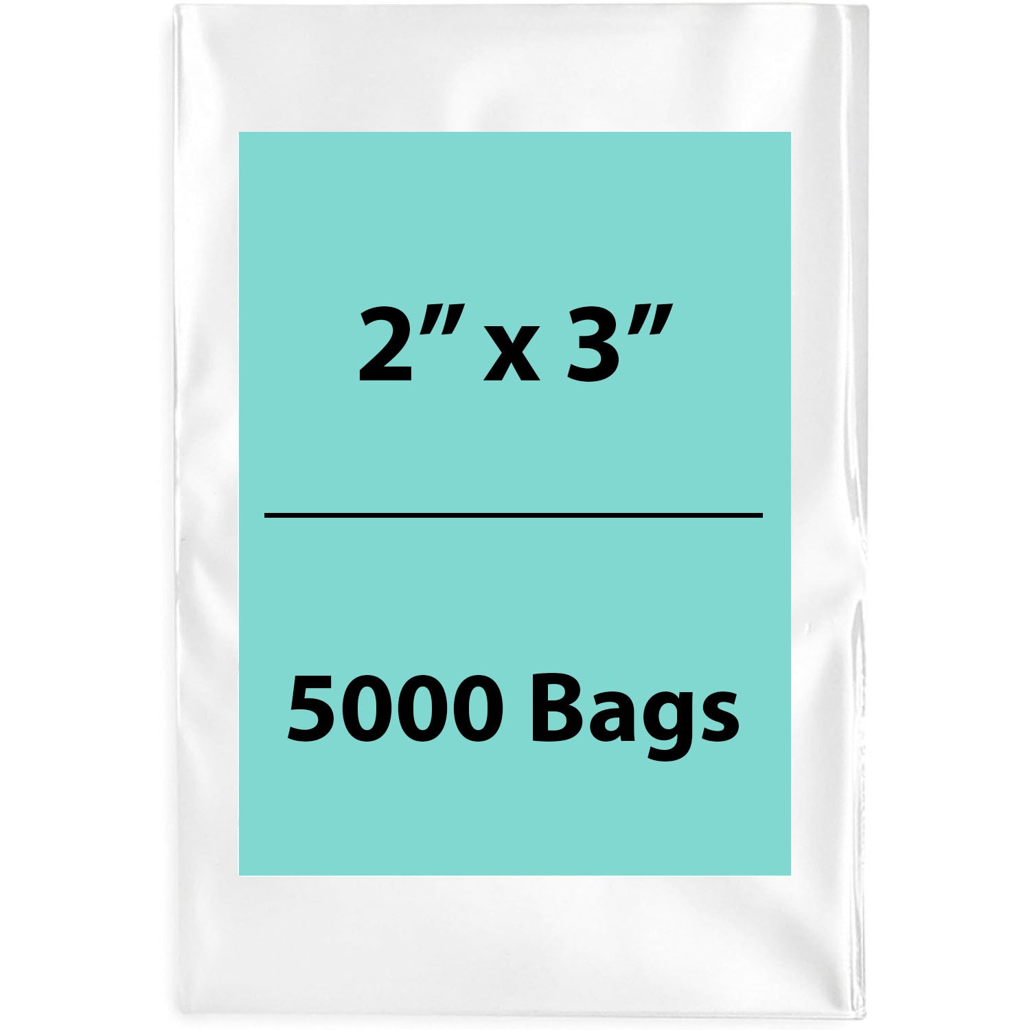 Clear Poly Bags 4 Mil size: 2 inch (width) X 3 inch (Height) Pack 5000 Bags