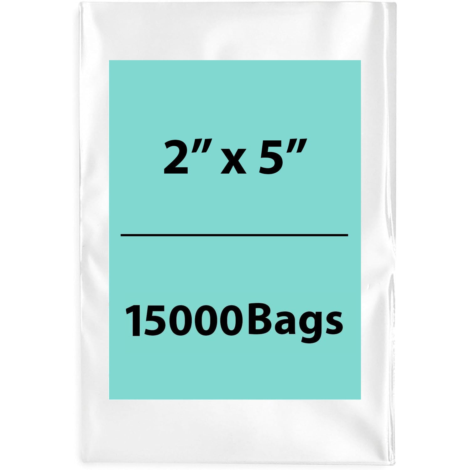 LDPE 4Mil Clear Poly Bags 2X5 inches 15000 Bags