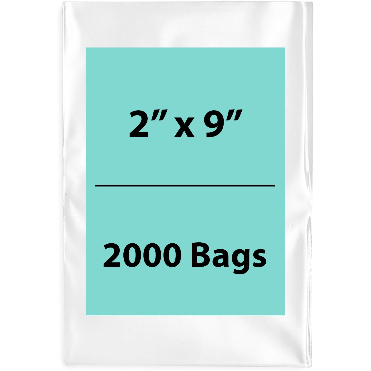 Clear Poly Bags 4 Mil size: 2 inch (width) X 9 inch (Height) Pack of 2000 Bags