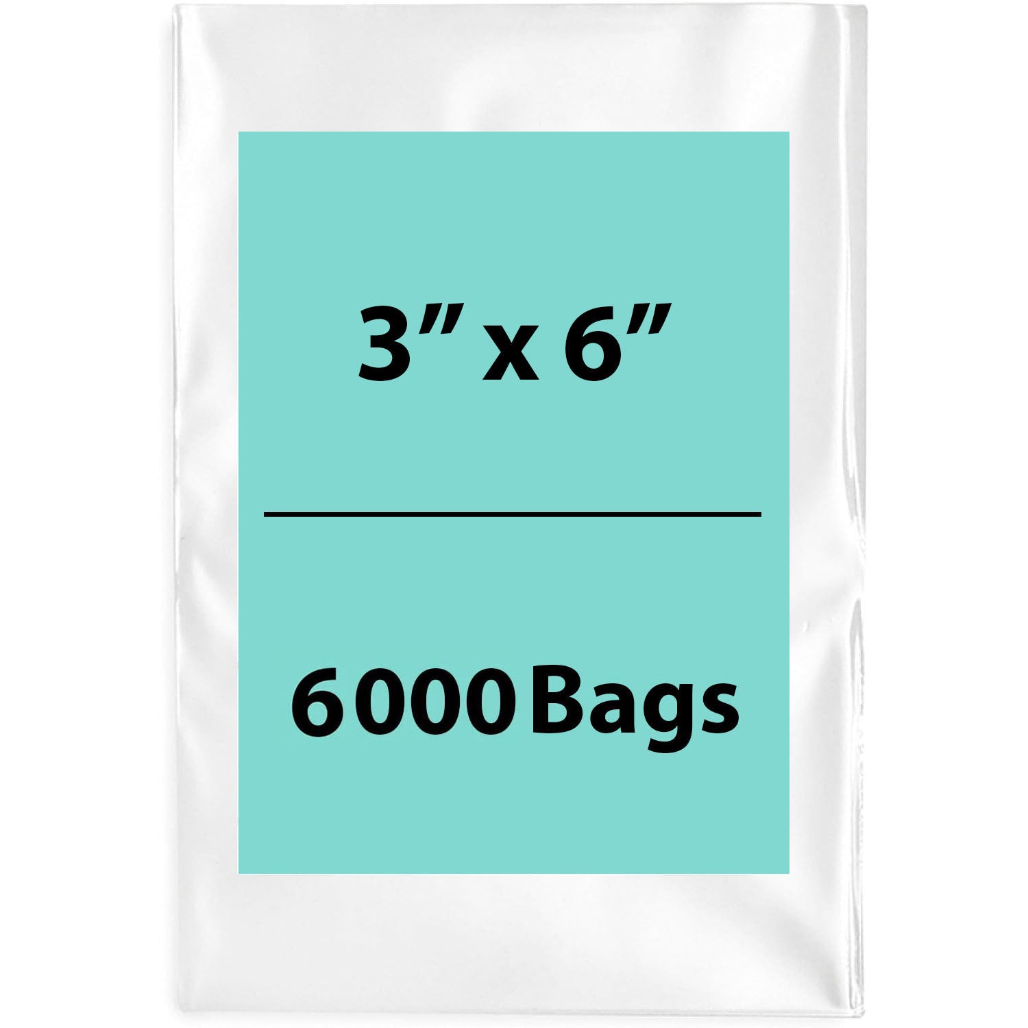 LDPE 4Mil Clear Poly Bags 3X6 inches 6000 Bags