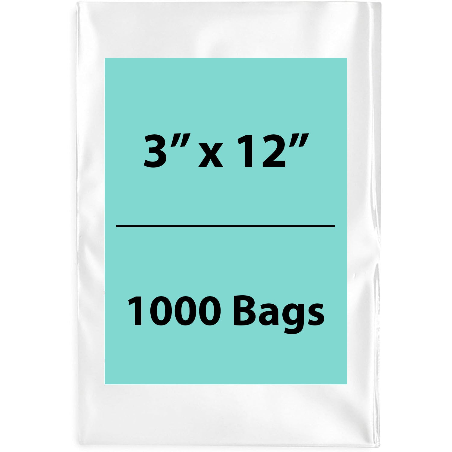 Clear Poly Bags 4 Mil Size: 3 inch (width) X 12 inch (Height)  Pack of 1000 Bags