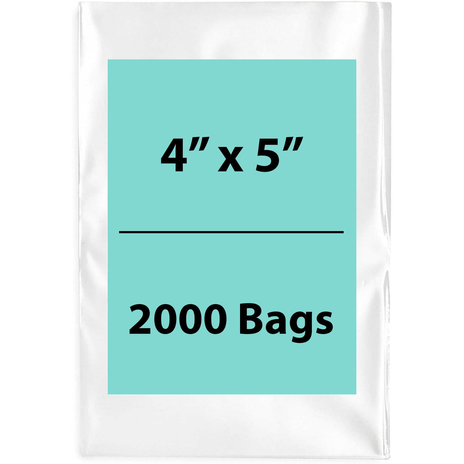 Clear Poly Bags 4 Mil Size: 4 inch (width) X 5 inch (Height) 2000 Bags
