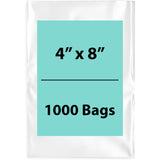 Clear Poly Bags Thickness: 4 Mil Size: 4 inch (width) X 8 inch (Height) Pack of 1000 Bags