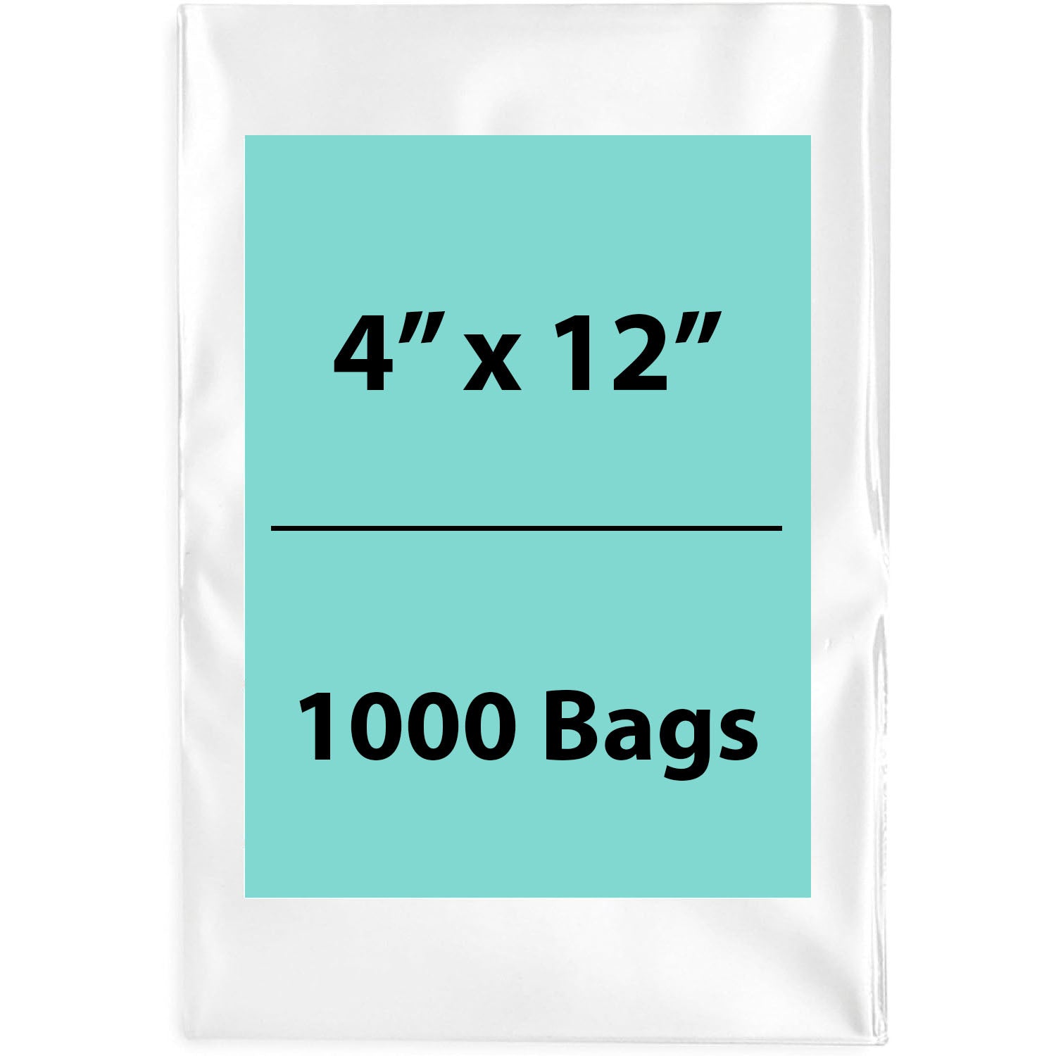 Clear Poly Bags Thickness: 4 Mil Size: 4 inch (width) X 12 inch (Height)  Pack of 1000 Bags