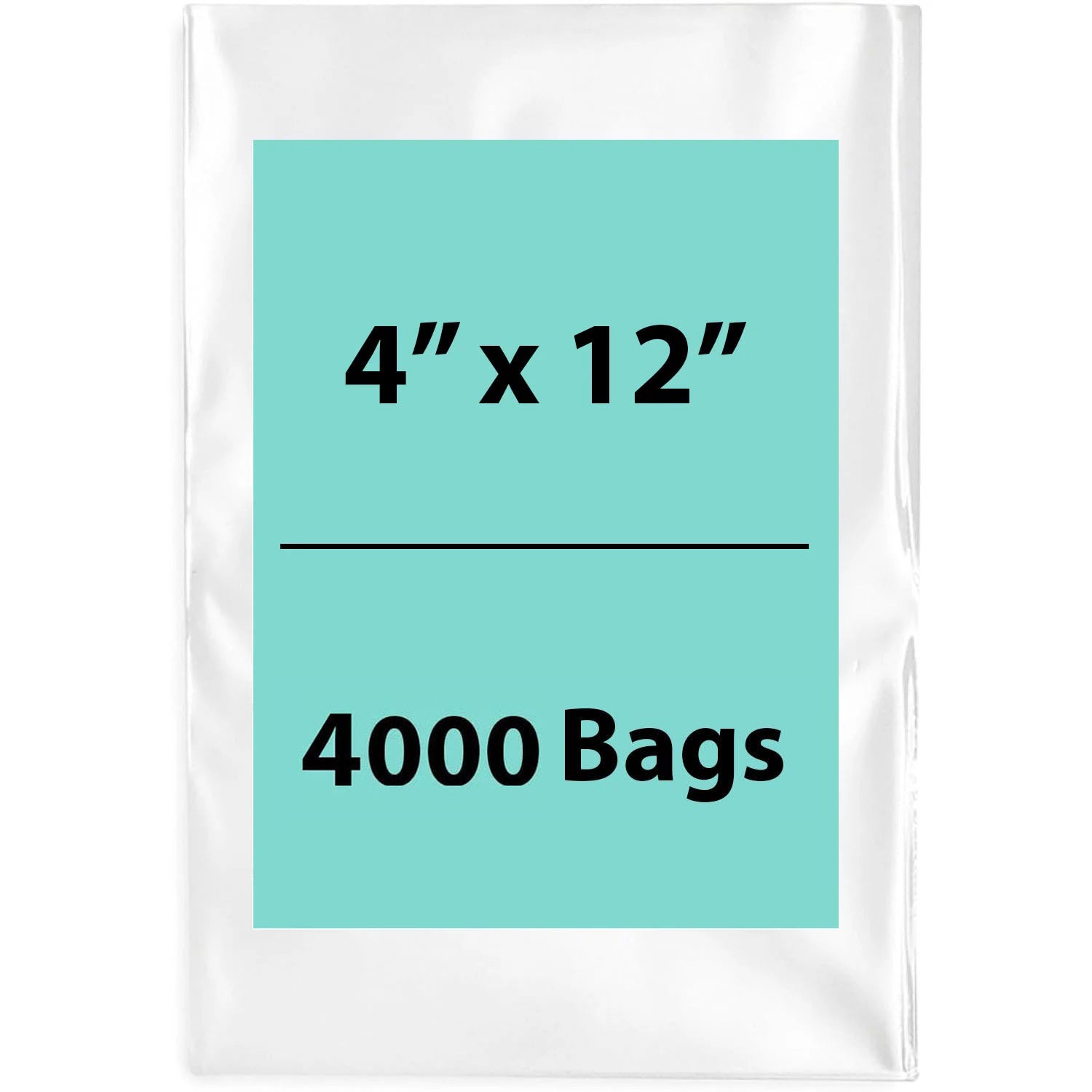 LDPE 4Mil Clear Poly Bags 4X12 inches 4000 Bags