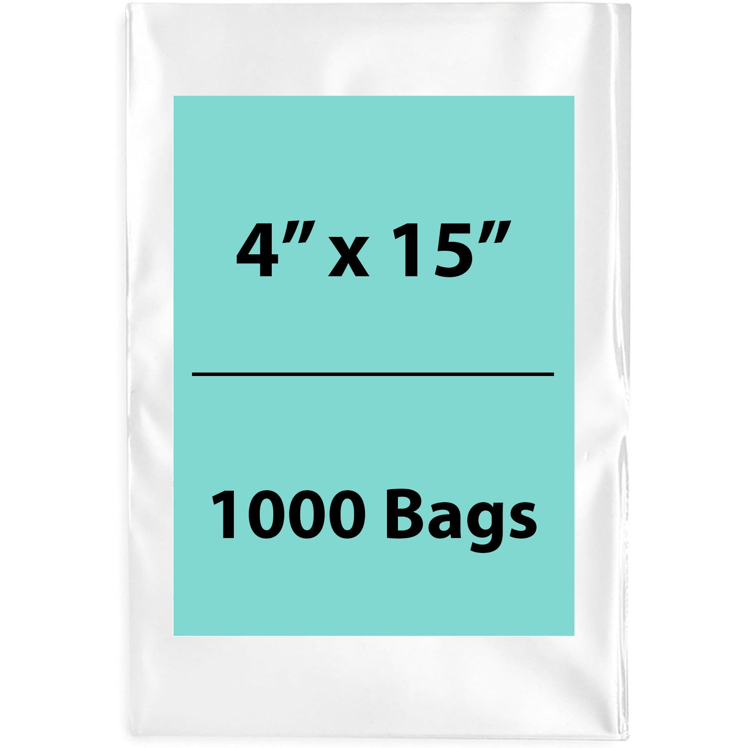 Clear Poly Bags Thickness: 4 Mil Size: 4 inch (width) X 15 inch (Height)  Pack of 1000 Bags