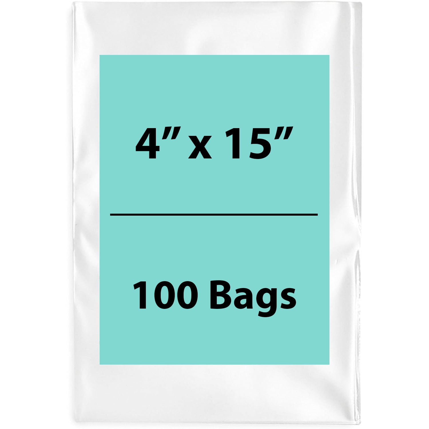 Clear Poly Bags Thickness: 4 Mil Size: 4 inch (width) X 15 inch (Height) Pack of 100 Bags