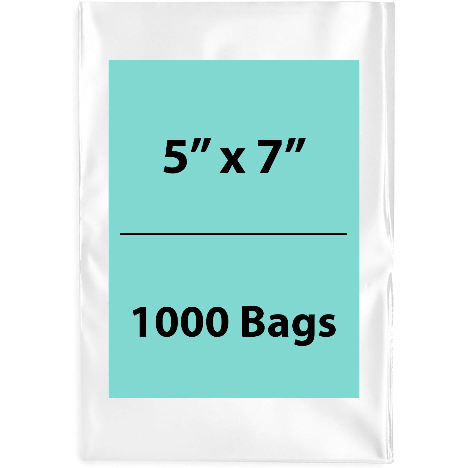 Clear Poly Bags Thickness: 4 Mil Size: 5 inch (width) X 7 inch (Height) Pack of 1000 Bags