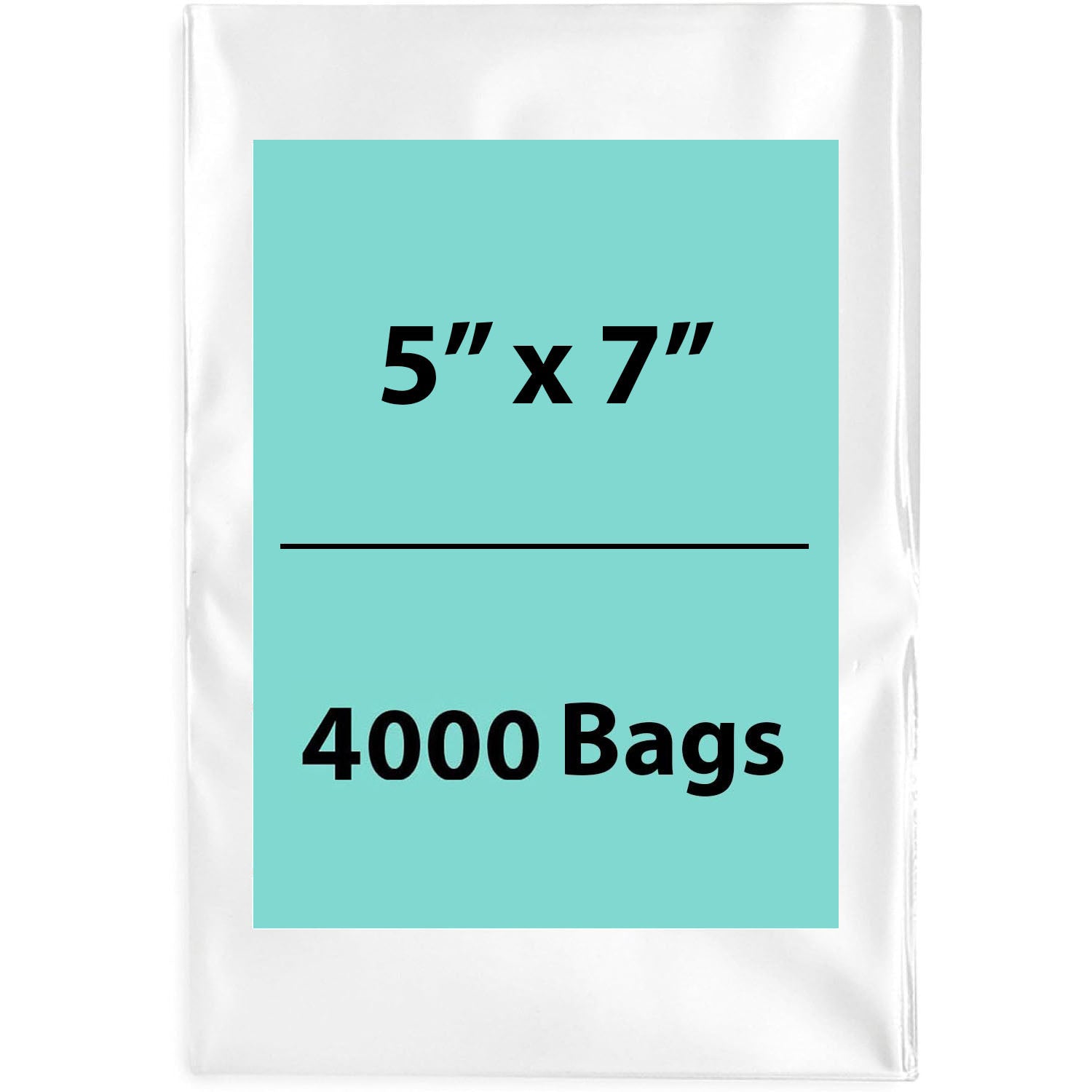 LDPE 4Mil Clear Poly Bags 5X7 inches 4000 Bags