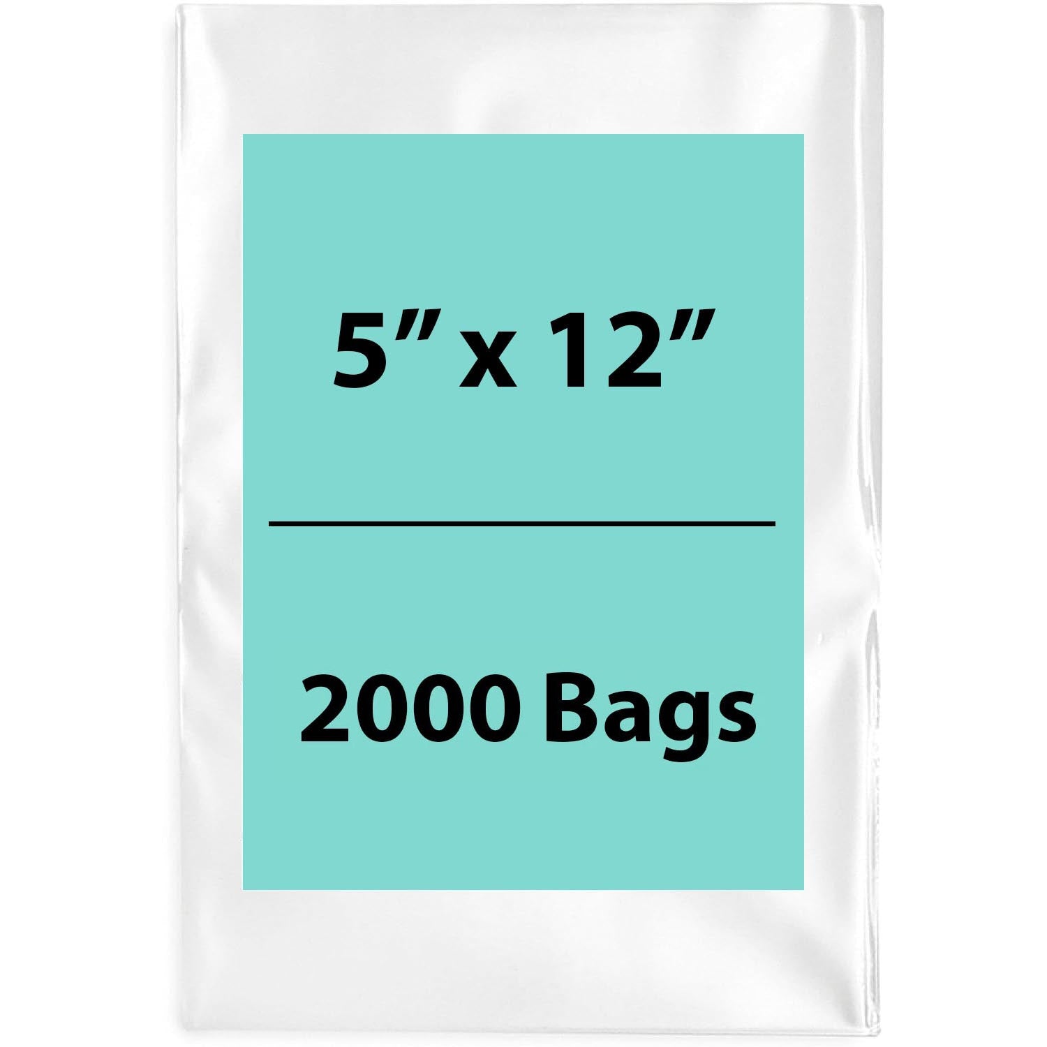 LDPE 4Mil Clear Poly Bags 5X12 inches 2000 Bags